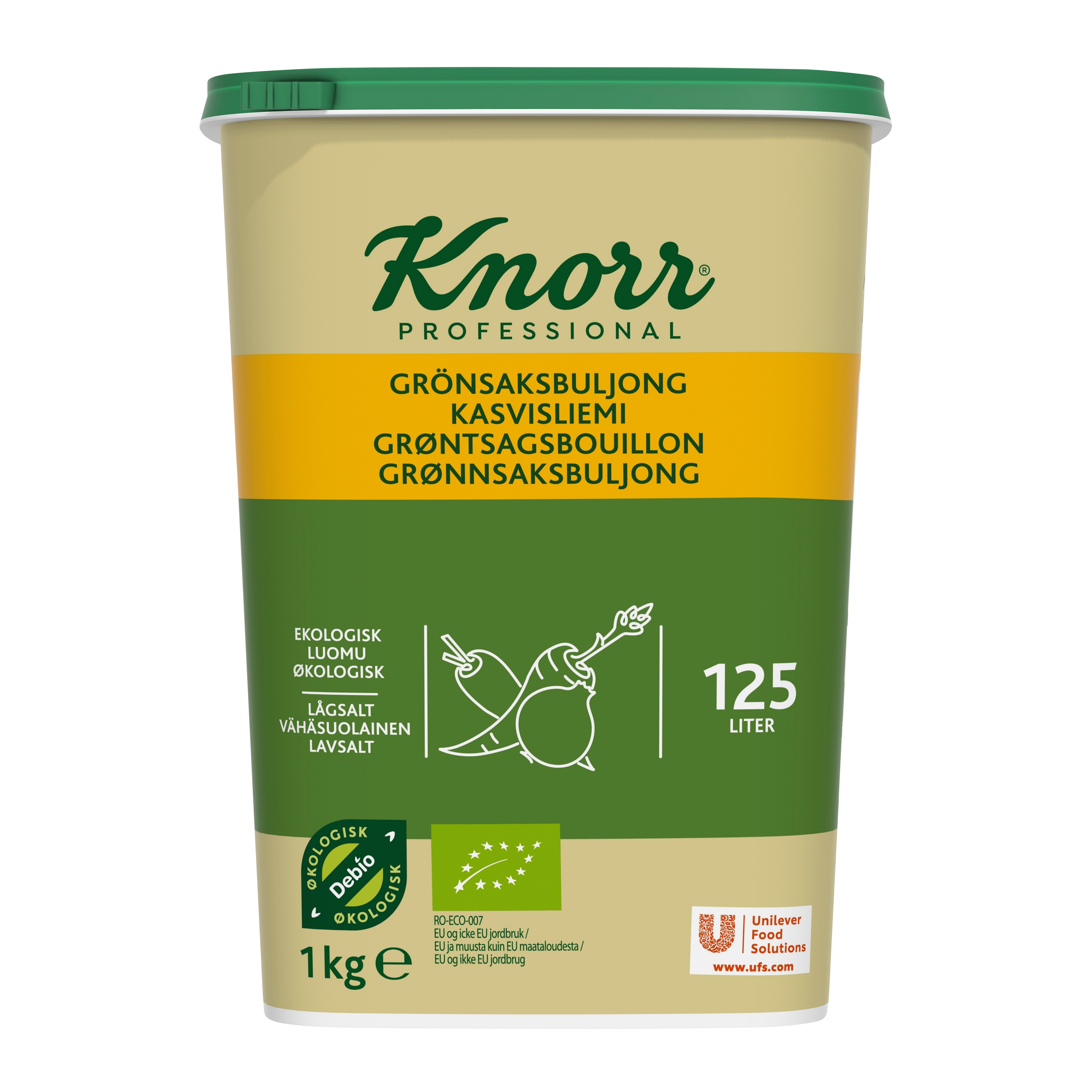 Knorr Grönsaksbuljong, lågsalt, Ekologisk, pulver 3 x1 kg